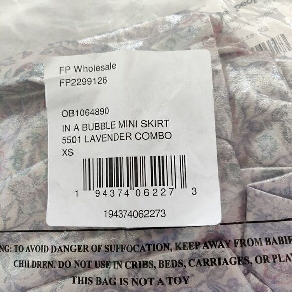 NEW $98 Free People In A Bubble Lavender Skirt - Picture 6 of 13